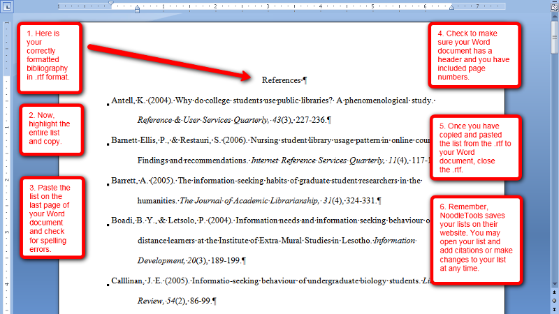 Example of term paper outline