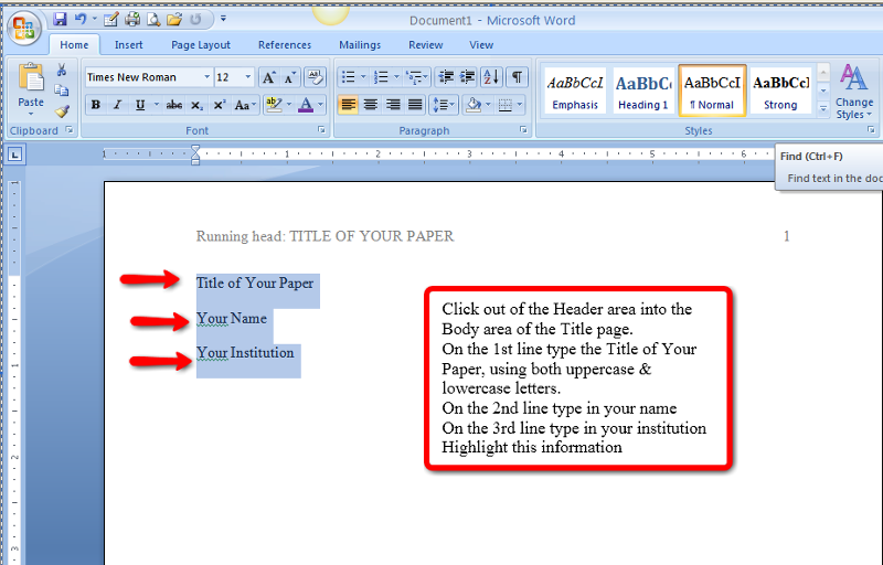 APA Style and Format