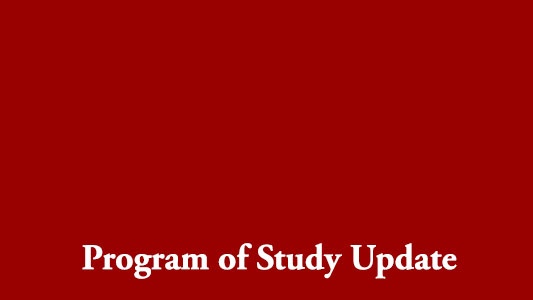 Program of Study Update